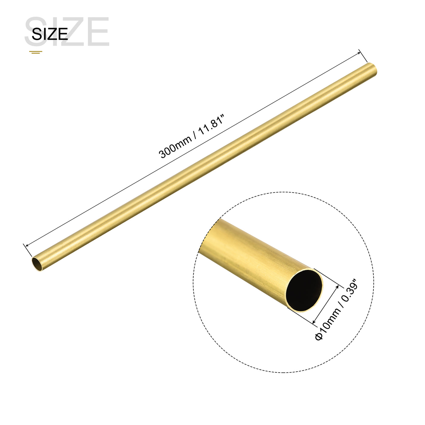 uxcell Uxcell Brass Tubing Seamless Straight Pipe Tube