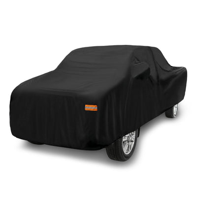 Harfington Pickup Truck Car Cover for Toyota Tacoma Crew Cab Pickup 4 Door 6.1 Feet Bed 05-21 Outdoor Waterproof Sun Rain Dust Wind Snow Protection 190T PU with Driver Door Zipper