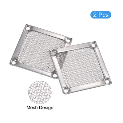 Harfington 60mm Computer Fan Filter Grills Stainless Steel Mesh Dustproof Case Cover for Computers, Pack of 2