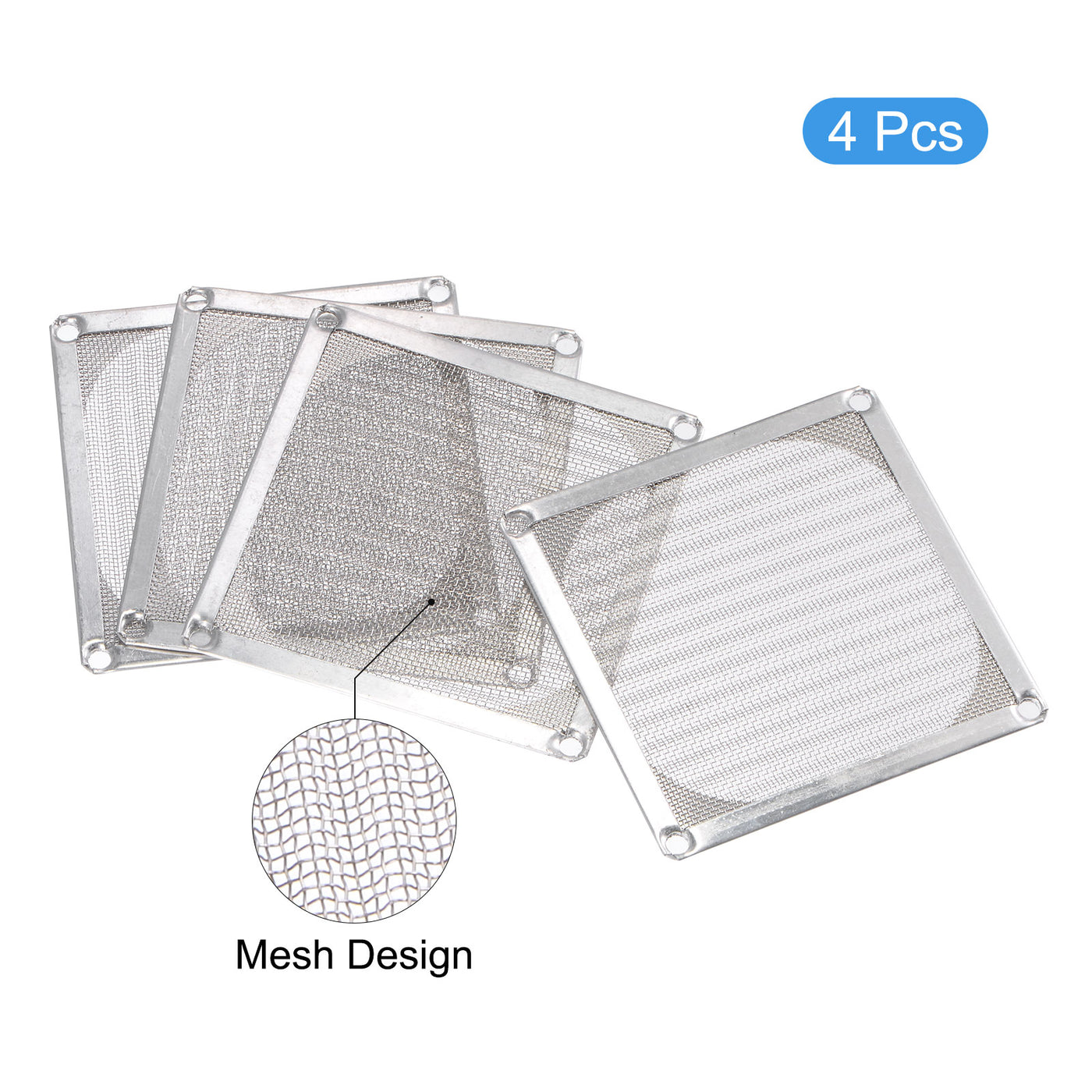 Harfington 80mm Computer Fan Filter Grills Stainless Steel Mesh Dustproof Case Cover for Computers, Pack of 4