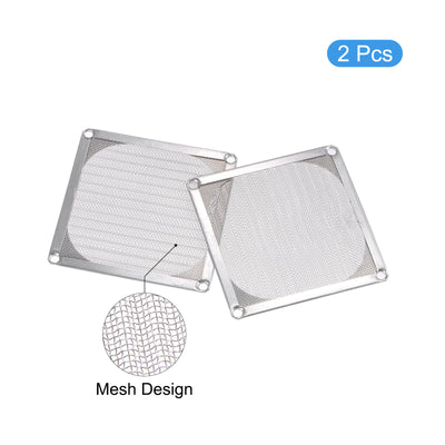 Harfington 80mm Computer Fan Filter Grills Stainless Steel Mesh Dustproof Case Cover for Computers, Pack of 2
