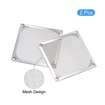 Harfington 120mm Computer Fan Filter Grills Stainless Steel Mesh Dustproof Case Cover for Computers, Pack of 2