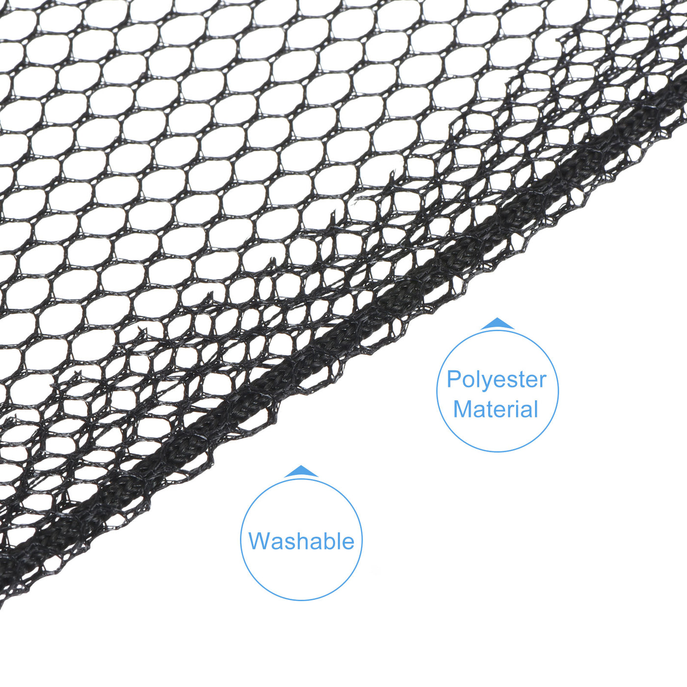 Harfington Fan Dust Cover, 400mm 16 Inch Washable Reusable Dustproof Mesh Protection Guard Net, Black Pack of 2