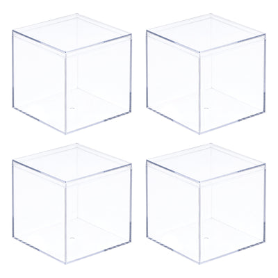 Harfington Acrylic Storage Box Square Display Case with Lid, Container Box for Small Item