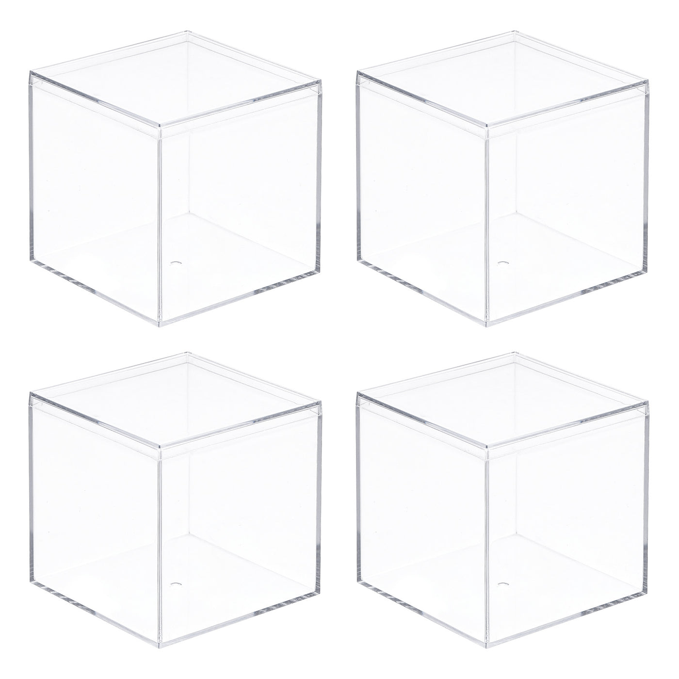 Harfington Acrylic Storage Box Square Display Case with Lid, Container Box for Small Item