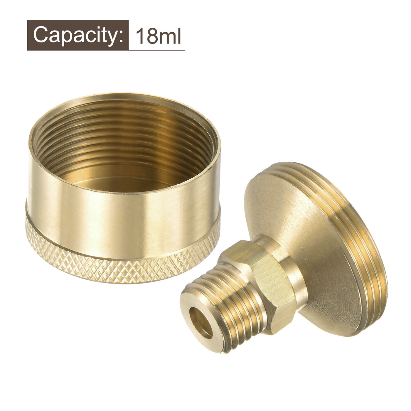 Uxcell Uxcell Grease Oil Cup Cap M14x1.5 Male Thread 25ml Brass Machine Parts