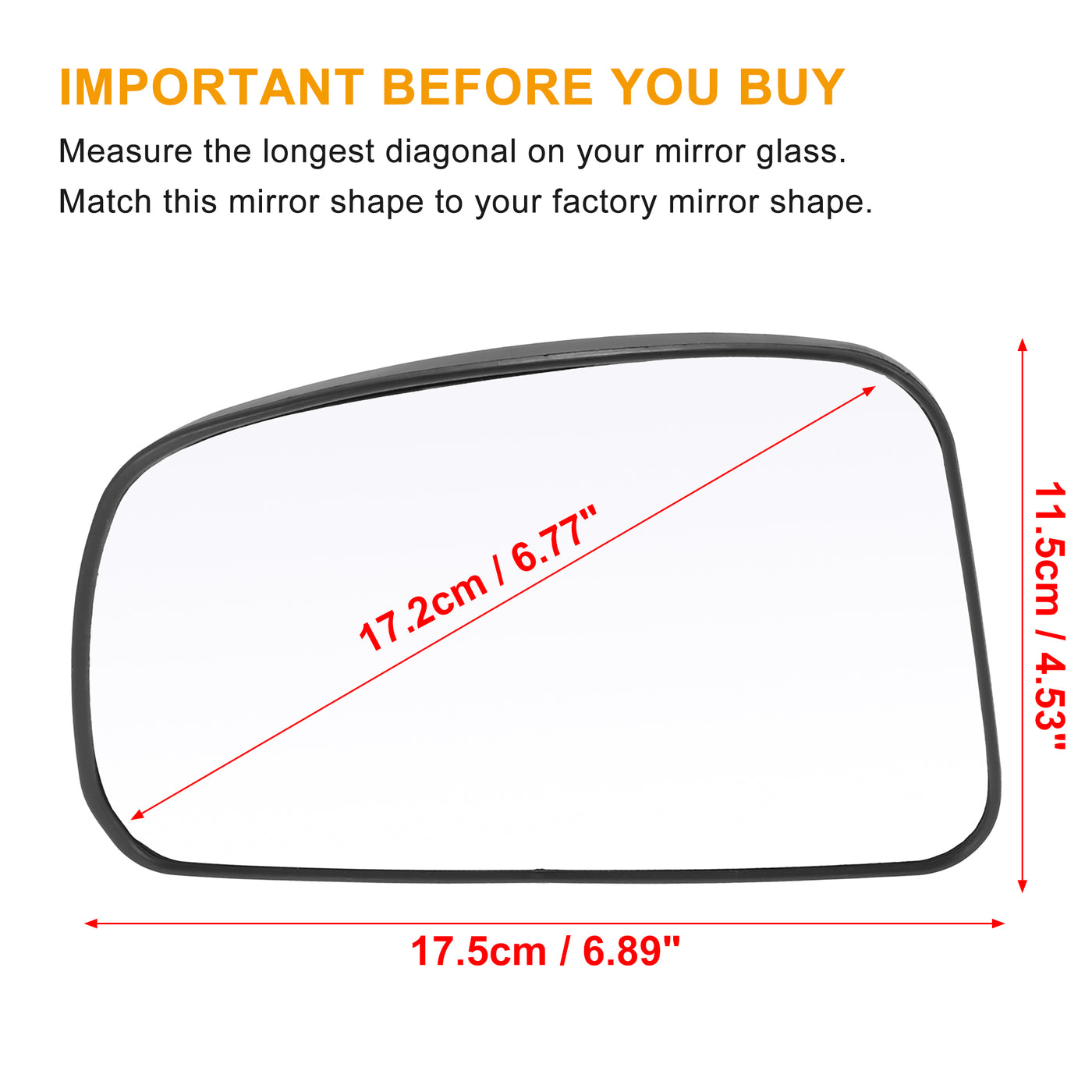 X AUTOHAUX Car Rearview Left Driver Side Heated Mirror Glass Replacement with Backing Plate for Nissan Tiida 2007-2012