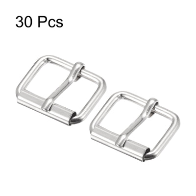 Harfington Uxcell 20mm(0.79") Metal Roller Buckles for Belts Bags Straps DIY Silver Tone 30pcs