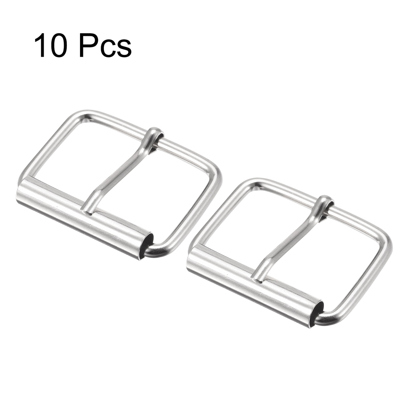 uxcell Uxcell 30mm(1.18") Metal Roller Buckles for Belts Bags Straps DIY Silver Tone 10pcs