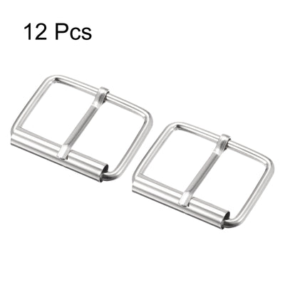 Harfington Uxcell 35mm(1.38") Metal Roller Buckles for Belts Bags Straps DIY Silver Tone 12pcs