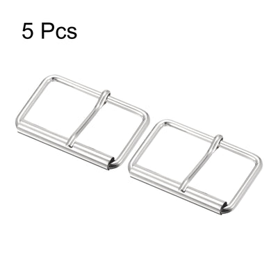 Harfington Uxcell 50mm(1.97") Metal Roller Buckles for Belts Bags Straps DIY Silver Tone 5pcs