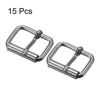 Harfington Uxcell 20mm(0.79") Metal Roller Buckles for Belts Bags Straps DIY Dark Gray 15pcs