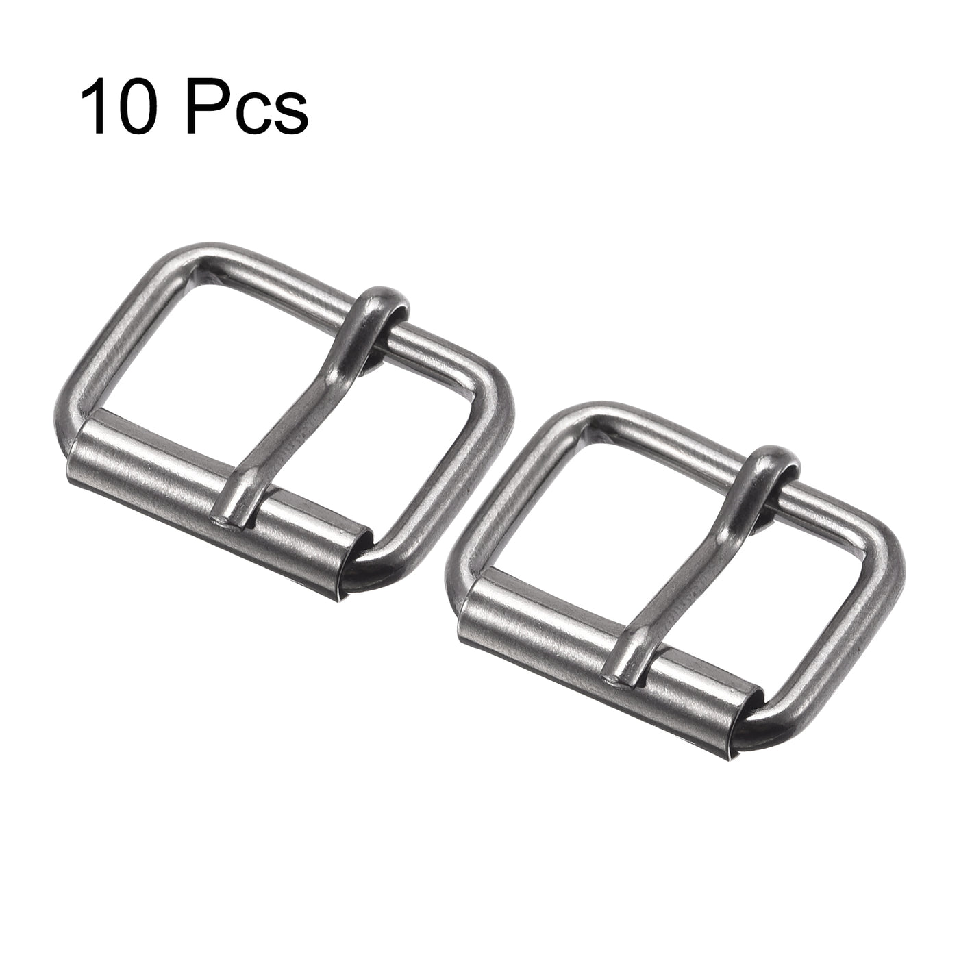 uxcell Uxcell 20mm(0.79") Metal Roller Buckles for Belts Bags Straps DIY Dark Gray 10pcs