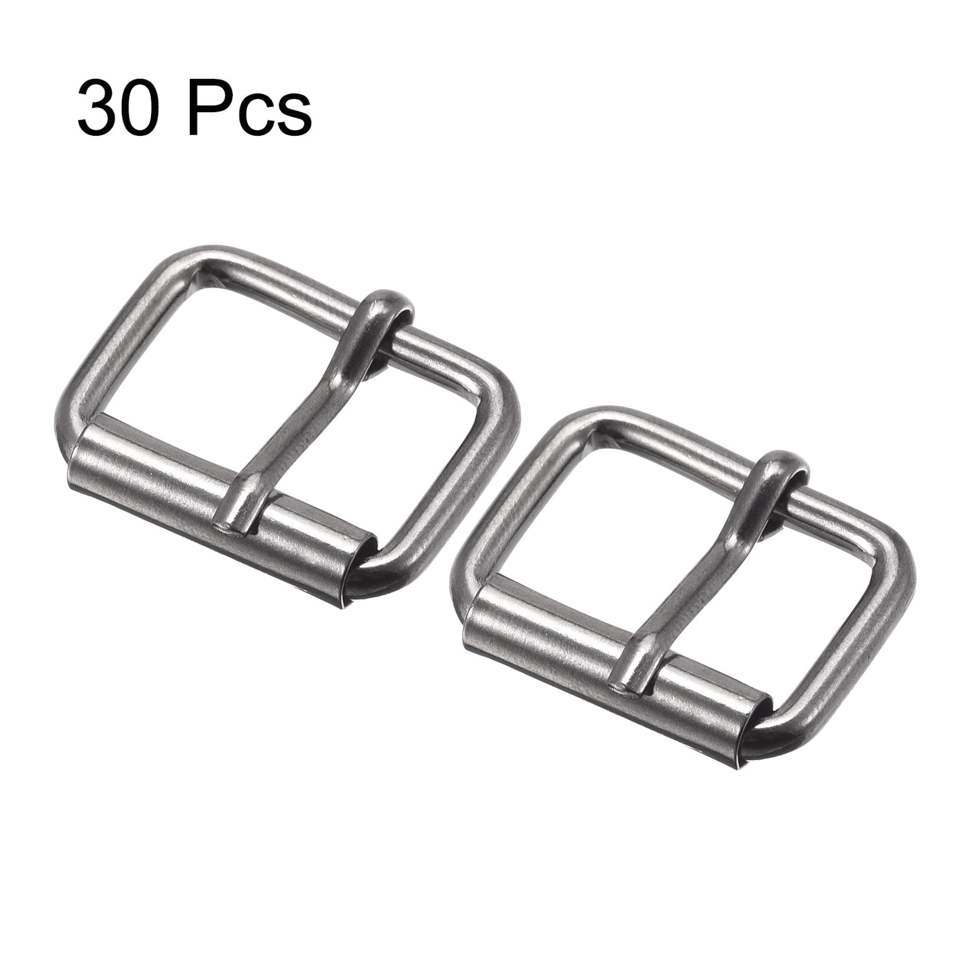 uxcell Uxcell 20mm(0.79") Metal Roller Buckles for Belts Bags Straps DIY Dark Gray 30pcs