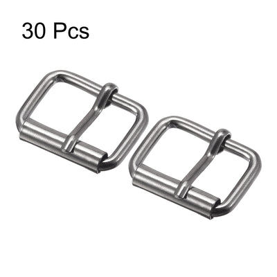 Harfington Uxcell 20mm(0.79") Metal Roller Buckles for Belts Bags Straps DIY Dark Gray 30pcs