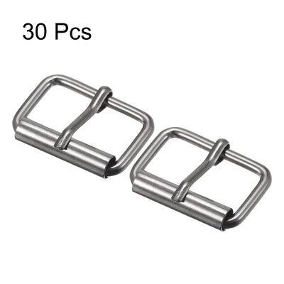 Harfington Uxcell 25mm(0.98") Metal Roller Buckles for Belts Bags Straps DIY Dark Gray 30pcs