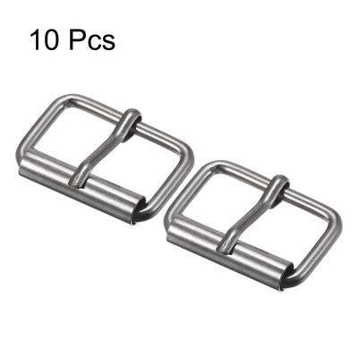 Harfington Uxcell 25mm(0.98") Metal Roller Buckles for Belts Bags Straps DIY Dark Gray 10pcs