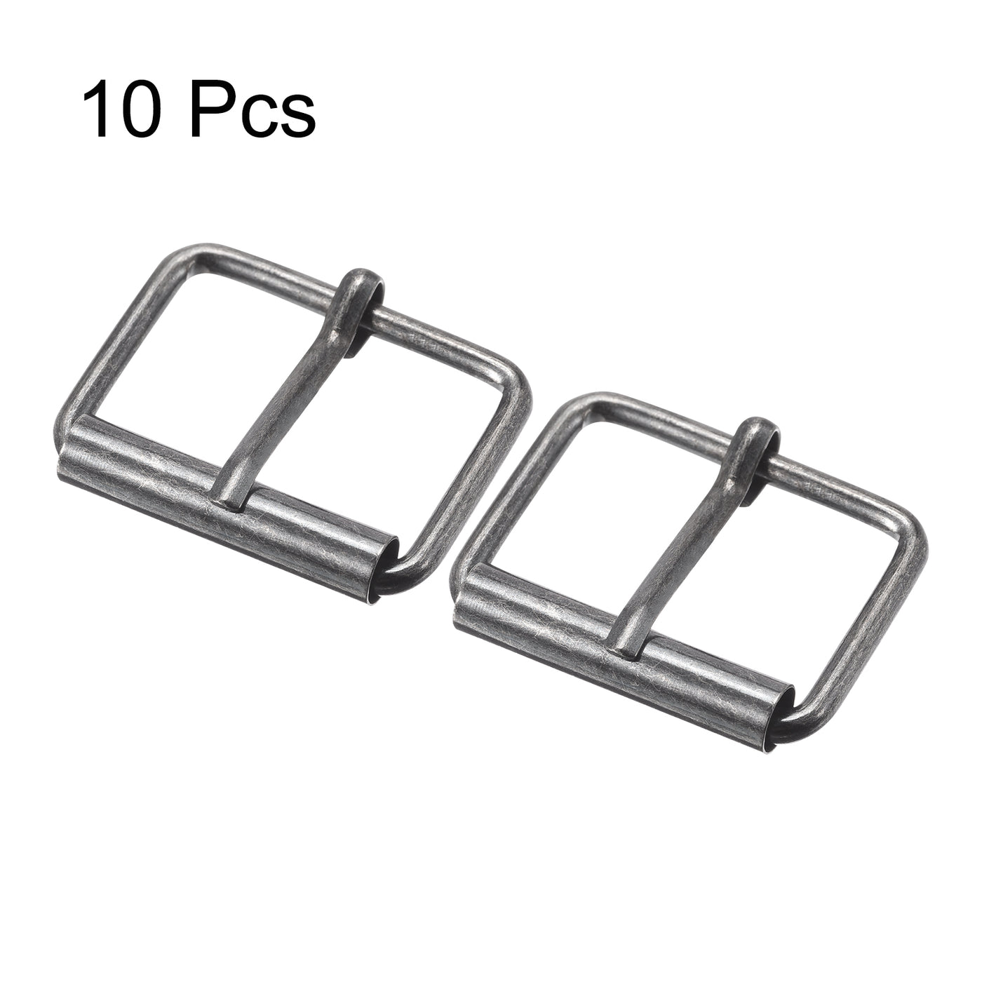 uxcell Uxcell 35mm(1.38") Metal Roller Buckles for Belts Bags Straps DIY Dark Gray 10pcs
