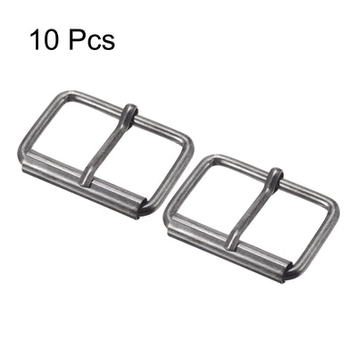 Harfington Uxcell 40mm(1.57") Metal Roller Buckles for Belts Bags Straps DIY Dark Gray 10pcs
