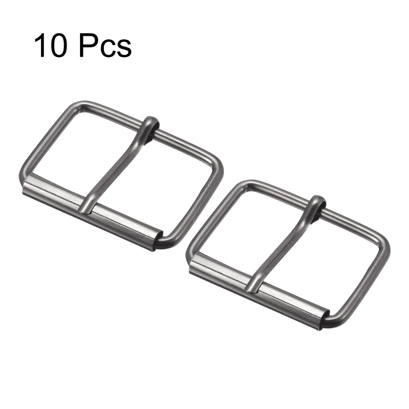 uxcell Uxcell 45mm(1.77") Metal Roller Buckles for Belts Bags Straps DIY Dark Gray 10pcs