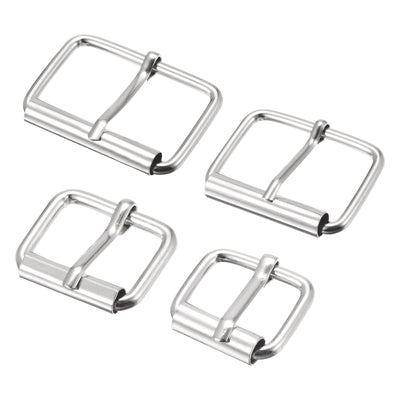 Harfington Uxcell Metal Roller Buckles 4 Sizes for Belts Bags Straps DIY Silver Tone 20pcs