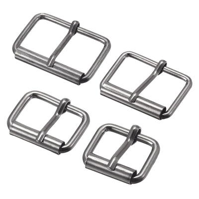 Harfington Uxcell Metal Roller Buckles 4 Sizes for Belts Bags Straps DIY Dark Gray 20pcs