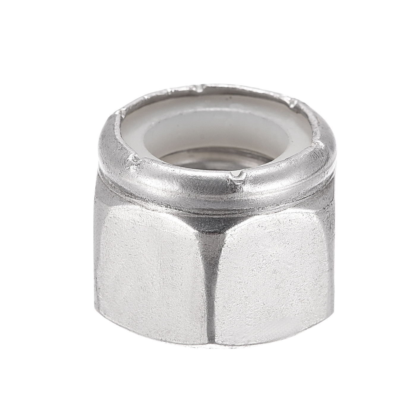 uxcell Uxcell 1/2-13 UNC Nylon Insert Hex Lock Nuts, 304 Stainless Steel, Plain Finish, 10pcs