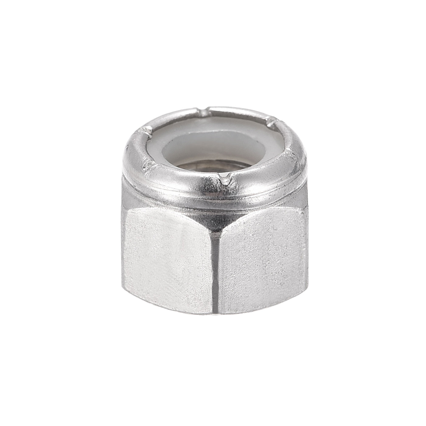 Uxcell Uxcell 3/8-16 UNC Nylon Insert Hex Lock Nuts, 304 Stainless Steel, Plain Finish, 25pcs