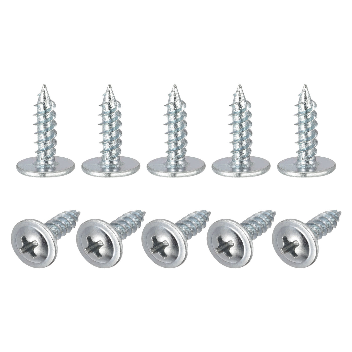 uxcell Uxcell Phillips Head Self Tapping Screws, #8 x 1/2" Carbon Steel Wood Sheet Metal Screw 100pcs
