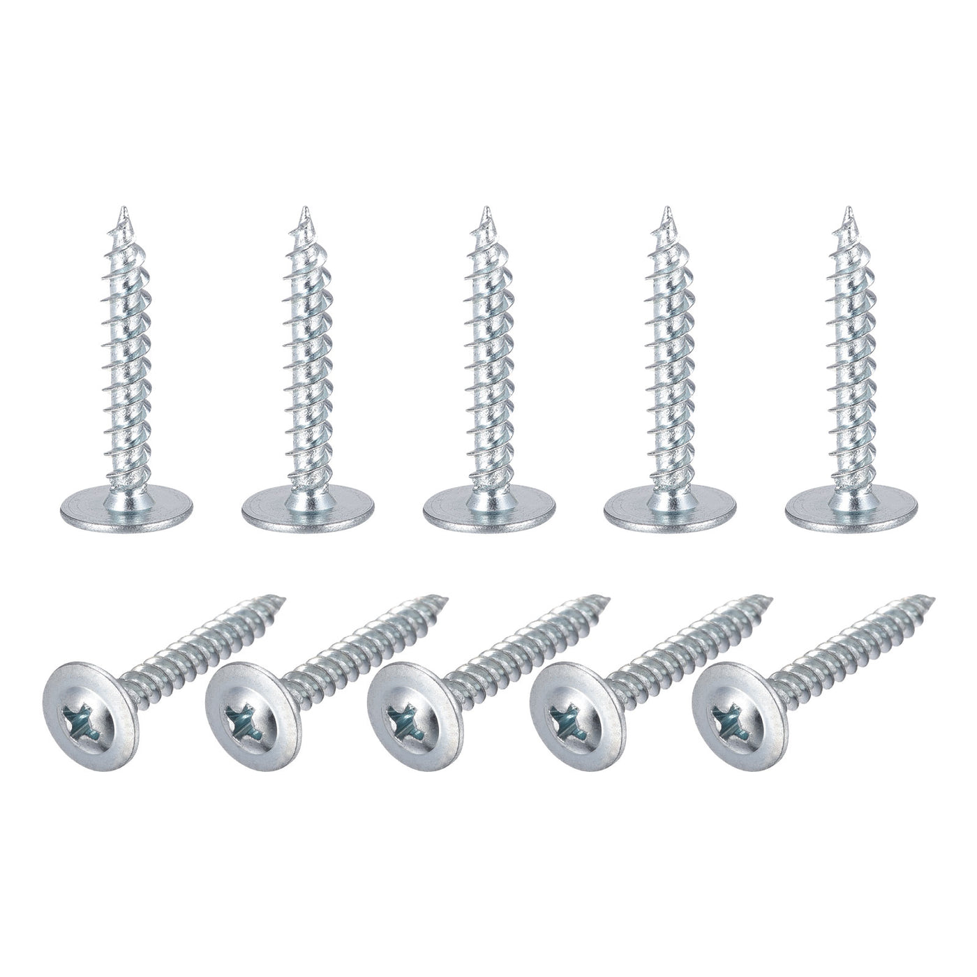 uxcell Uxcell Phillips Head Self Tapping Screws, #8 x 1" Carbon Steel Wood Sheet Metal Screw 50pcs