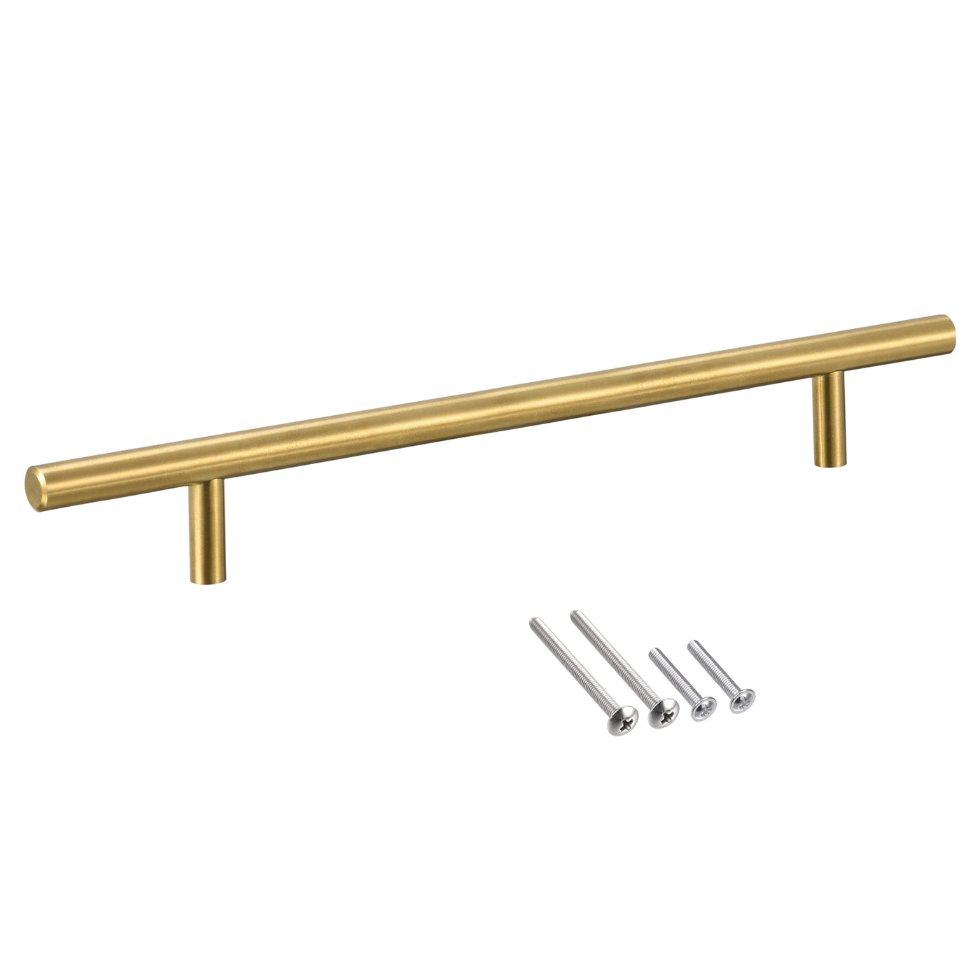 uxcell Uxcell T Bar Pull Handle, 14"(350mm) Length 10mm Dia Stainless Steel Cabinet Pulls 8.8"(224mm) Hole Center Distance Gold Tone