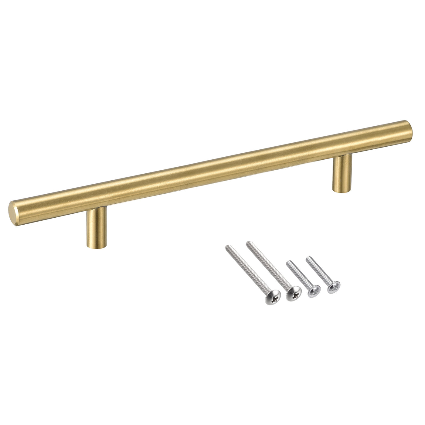 uxcell Uxcell T Bar Pull Handle, 10"(250mm) Length 12mm Dia Stainless Steel Cabinet Pulls 6.3"(160mm) Hole Center Distance Gold Tone 2pcs