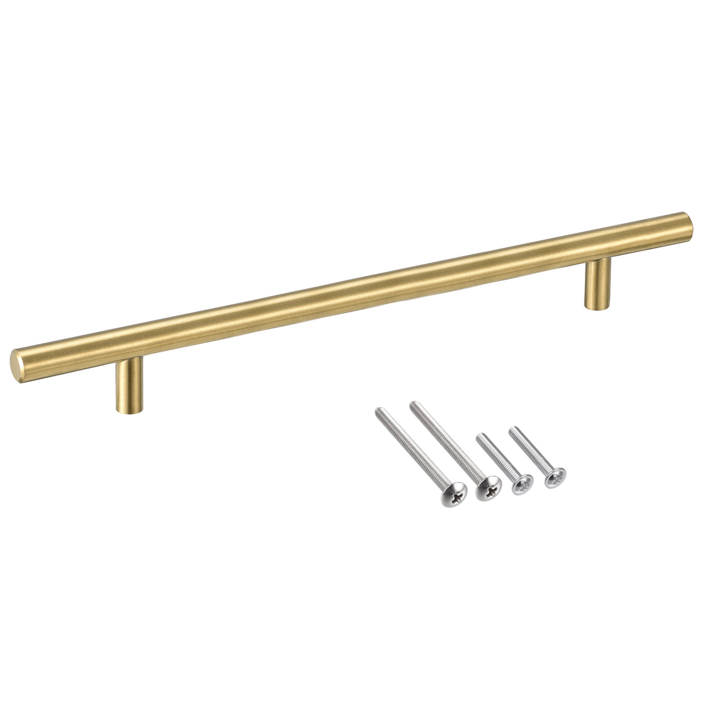 uxcell Uxcell T Bar Pull Handle, 14"(350mm) Length 12mm Dia Stainless Steel Cabinet Pulls 8.8"(224mm) Hole Center Distance Gold Tone