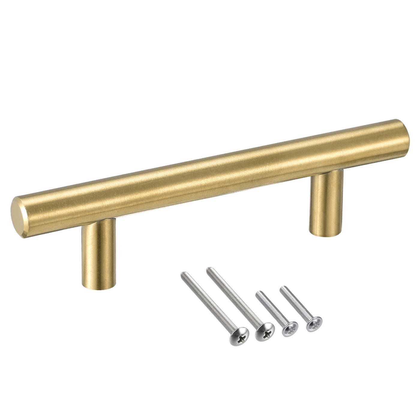 uxcell Uxcell T Bar Pull Handle, 5"(127mm) Length 12mm Dia Stainless Steel Cabinet Pulls 3"(76mm) Hole Center Distance, Gold Tone, 6pcs