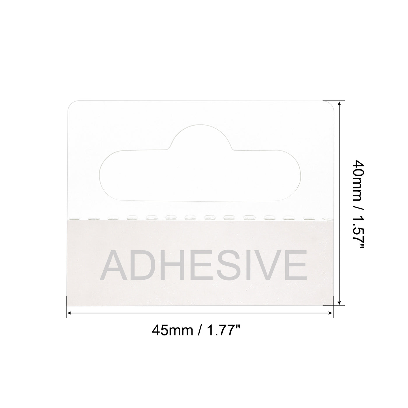 Harfington Clear Self Adhesive Hang Tab Hook, Plastic Display Folding Tabs for Retail Store Display