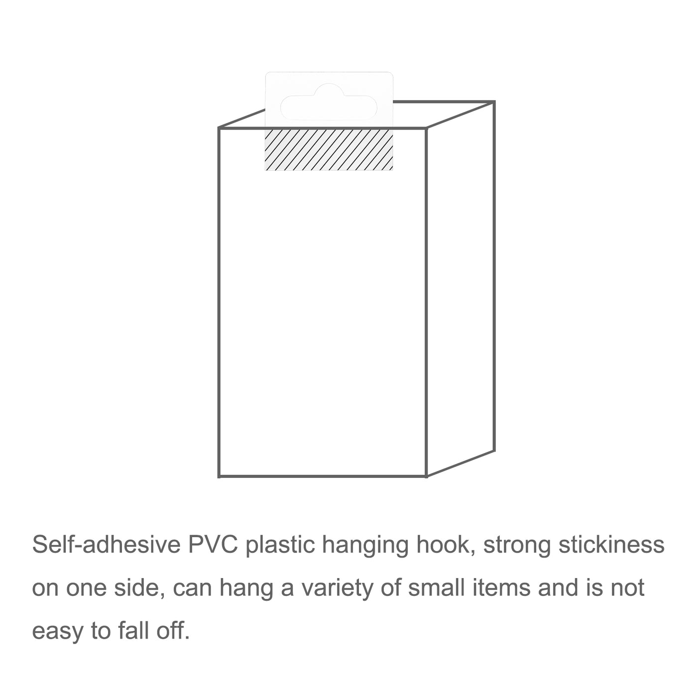 Harfington Clear Self Adhesive Hang Tab Hook, Plastic Display Folding Tabs for Retail Store Display