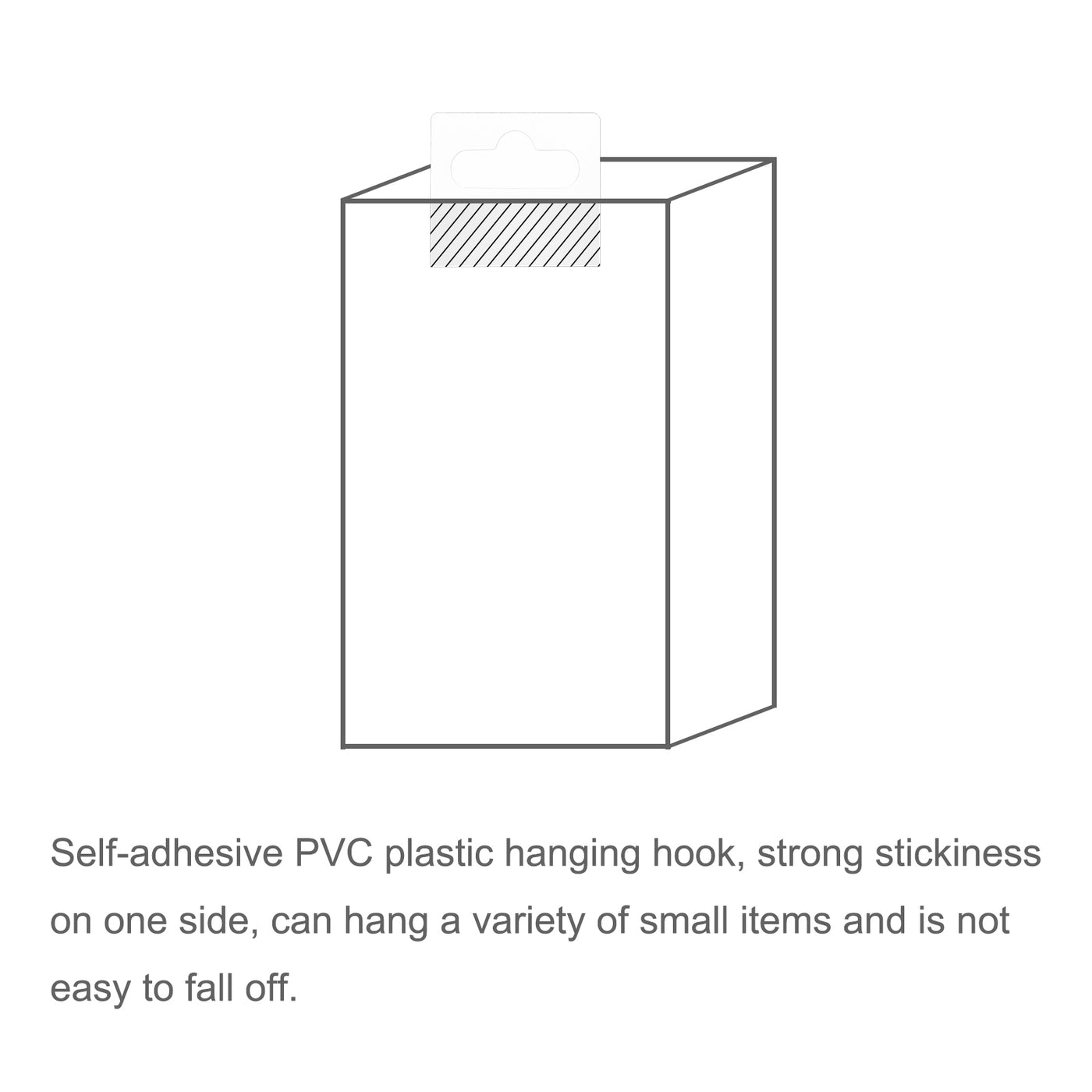 Harfington Clear Self Adhesive Hang Tab Hook, 38x38mm Plastic Display Folding Tabs for Retail Store Display