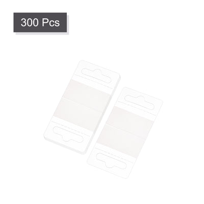 Harfington Clear Self Adhesive Hang Tab Hook, 38x38mm Plastic Display Folding Tabs for Retail Store Display, Pack of 300