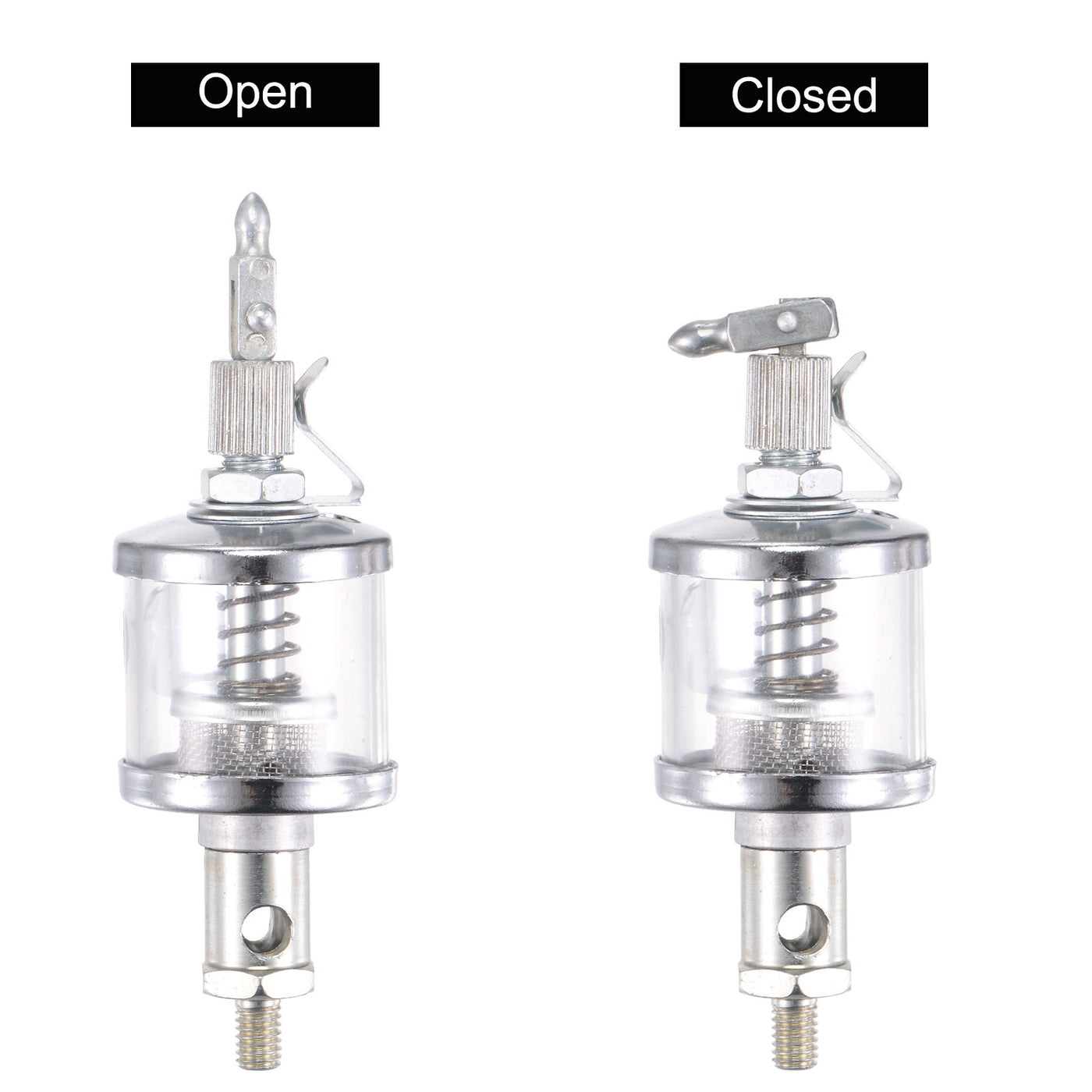 uxcell Uxcell Needle Valve Type Oil Cup M6x1 Thread 16ml Sight Gravity Drip Feed Oiler