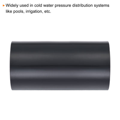 Harfington UPVC Pipe Fitting 1-1/4" 38mm ID DN32 Socket Coupling Straight Joint Connector, Black