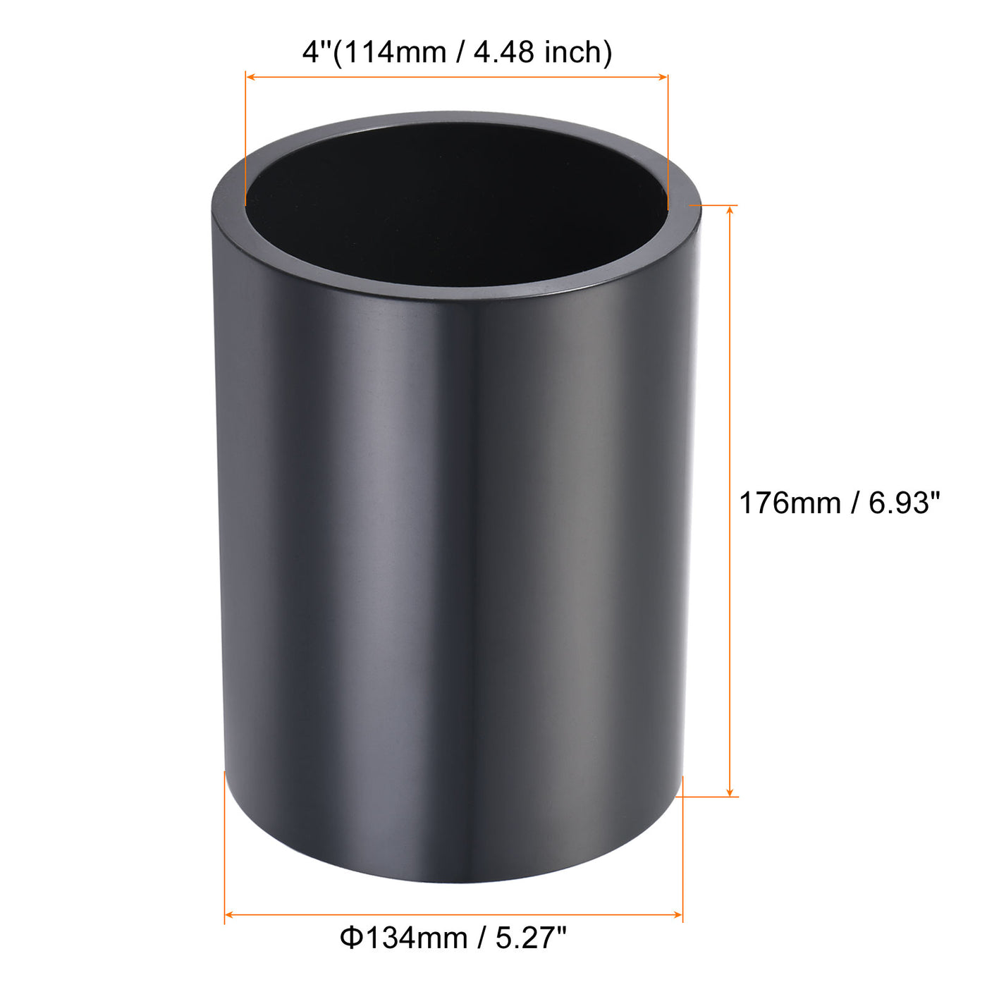 Harfington UPVC Pipe Fitting 4" 114mm ID DN100 Socket Coupling Straight Joint Connector, Black