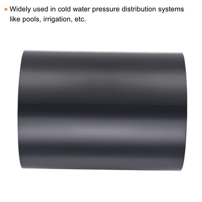 Harfington UPVC Pipe Fitting 4" 114mm ID DN100 Socket Coupling Straight Joint Connector, Black