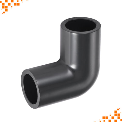Harfington UPVC Elbow Pipe Fitting DN15 1/2" ID Socket 90 Degree Water Pipe Connector Adapter, Gray
