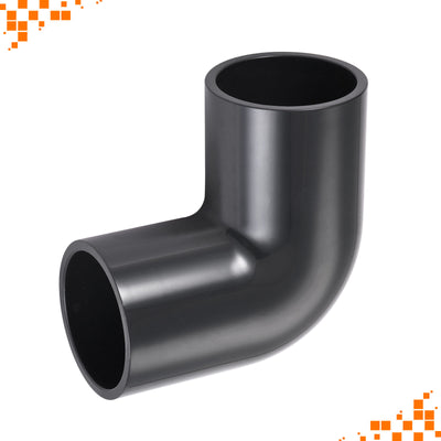 Harfington UPVC Elbow Pipe Fitting DN50 2" ID Socket 90 Degree Water Pipe Connector Adapter, Gray