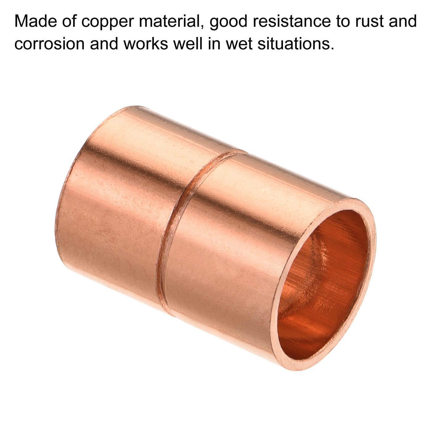 Harfington Copper Pipe Coupling 10mm Straight Connecting Adapter for Plumbing