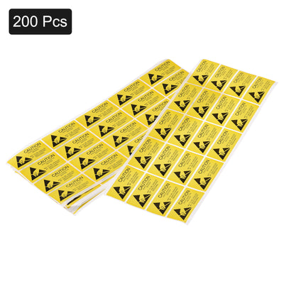 Harfington Self Adhesive Static Warning Sticker Label for Electrostatic Devices 200 Pcs
