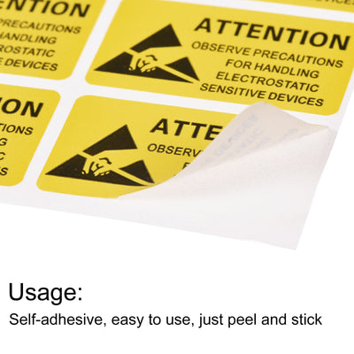 Harfington Self Adhesive Static Warning Sticker Label 200 Pcs