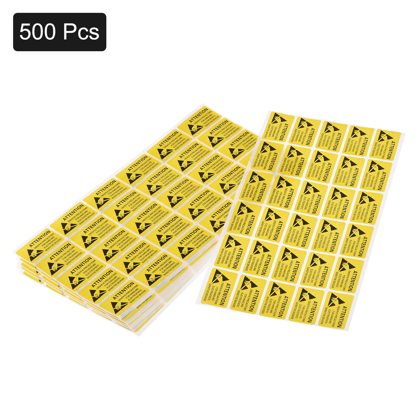 Harfington Self Adhesive Static Warning Sticker Label for Electrostatic 500 Pcs