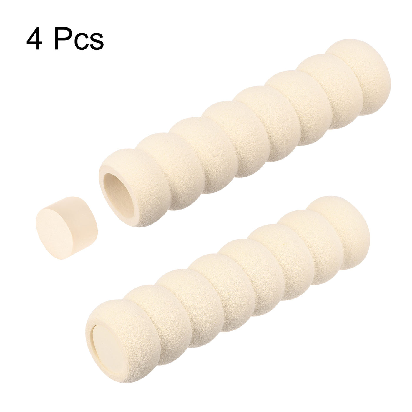 uxcell Uxcell Door Handle Cover Nitrile Rubber Protector Spiral Sleeve White 4pcs