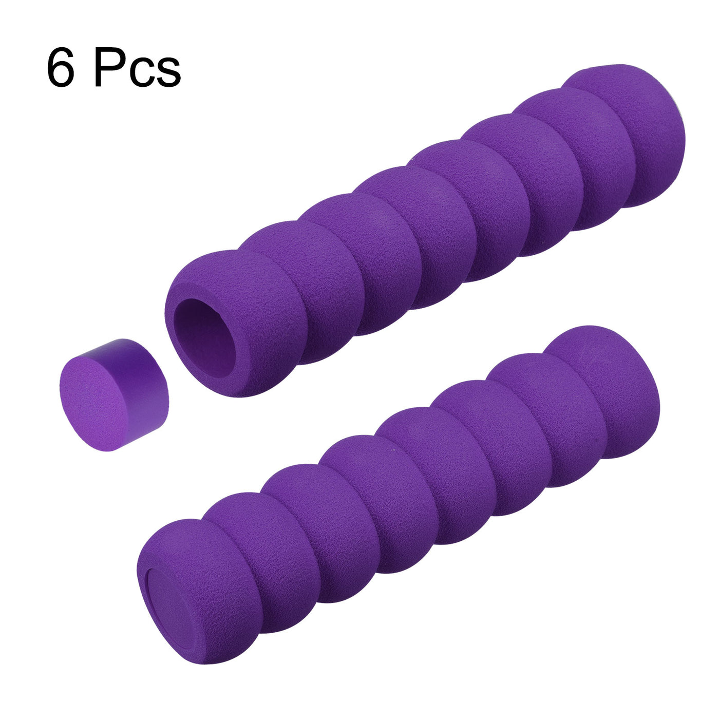 uxcell Uxcell Door Handle Cover Nitrile Rubber Protector Spiral Sleeve Purple 6pcs